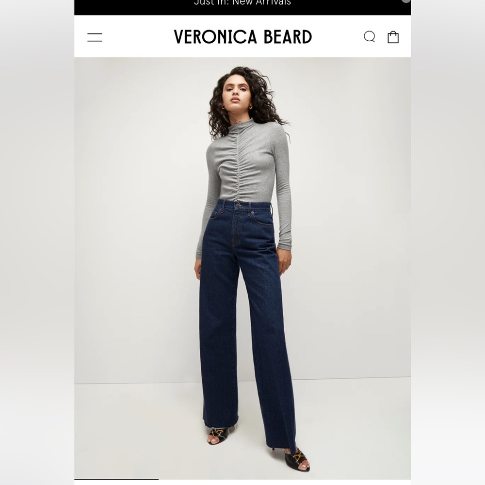 Veronica Beard Theresa Ruched Turtleneck